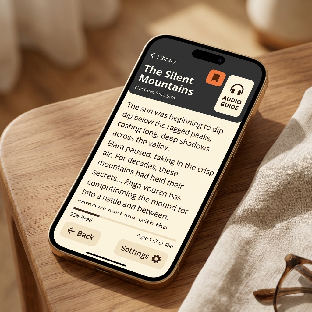 Luvia Reader App Interface